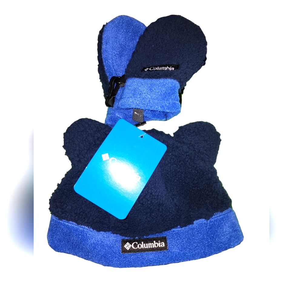 ❄️COLUMBIA Infant Rugged RIDGE Beanie and Mittens Youth O/S Infant⛄️ - Picture 2 of 5